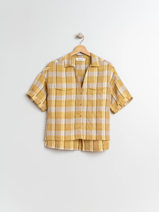 PLAID LINEN SHIRT