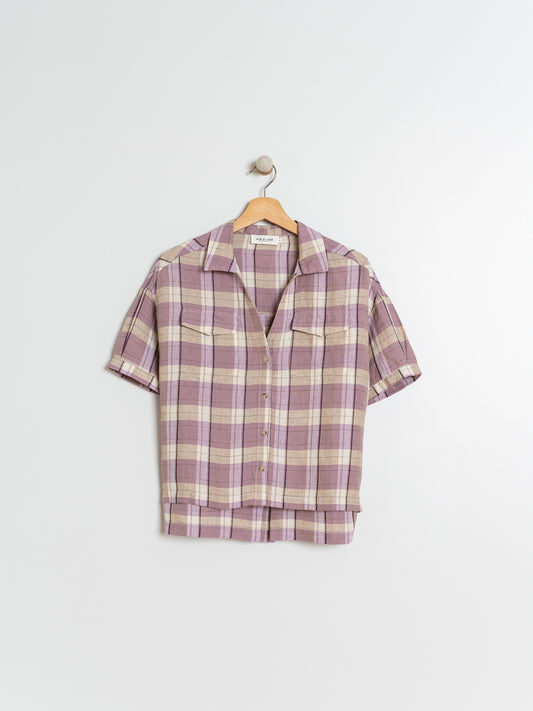 PLAID LINEN SHIRT