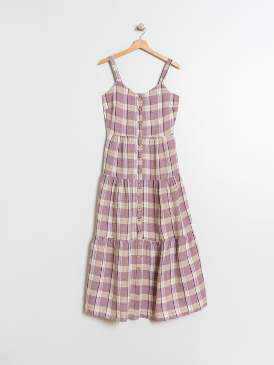 VESTIDO MIDI CUADROS