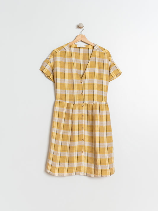 VESTIDO CORTO CUADRO
