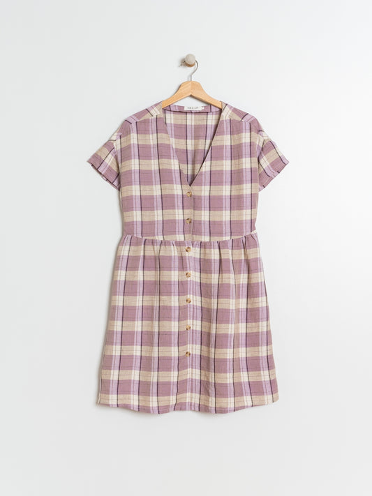 VESTIDO CORTO CUADRO