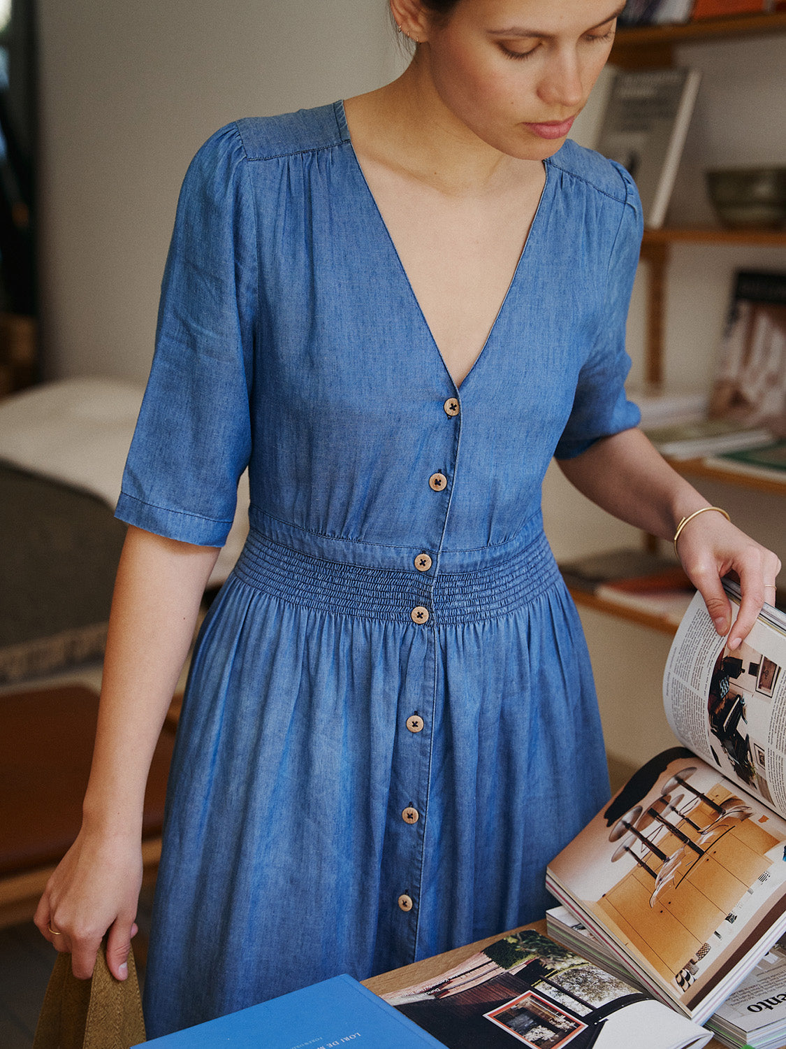 VESTIDO DENIM MIDI