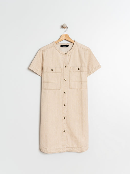 VESTIDO SARGA LISO