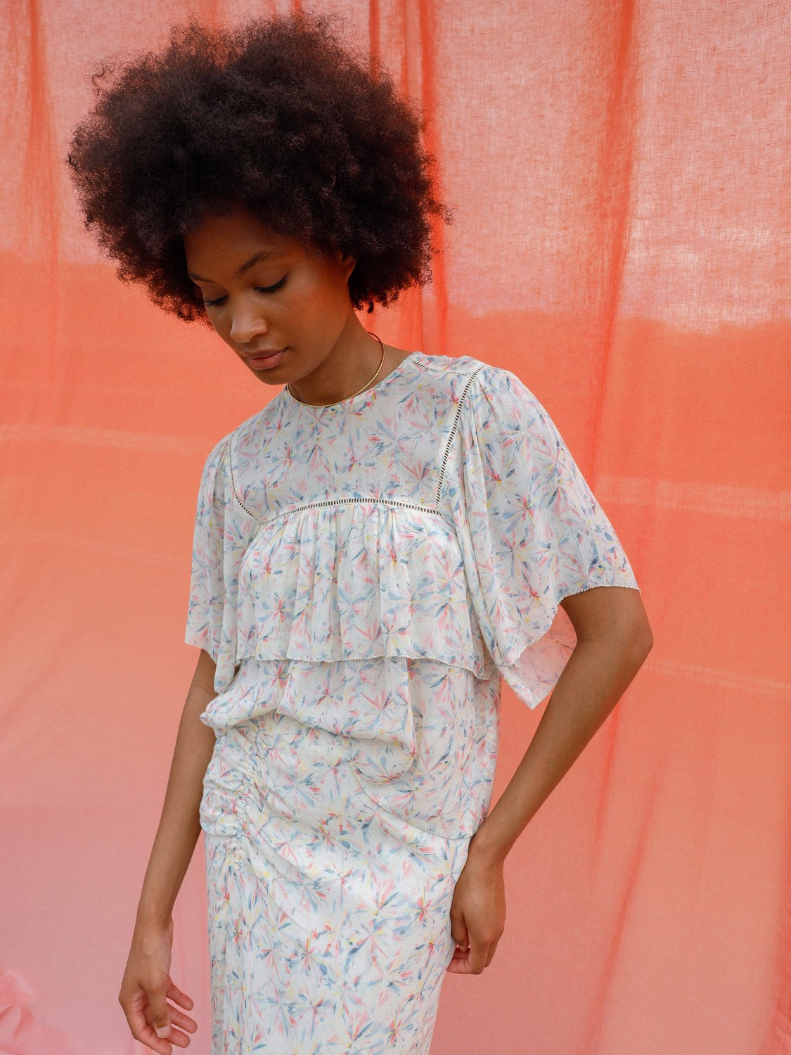 BUTTERFLY SLEEVE BLOUSE