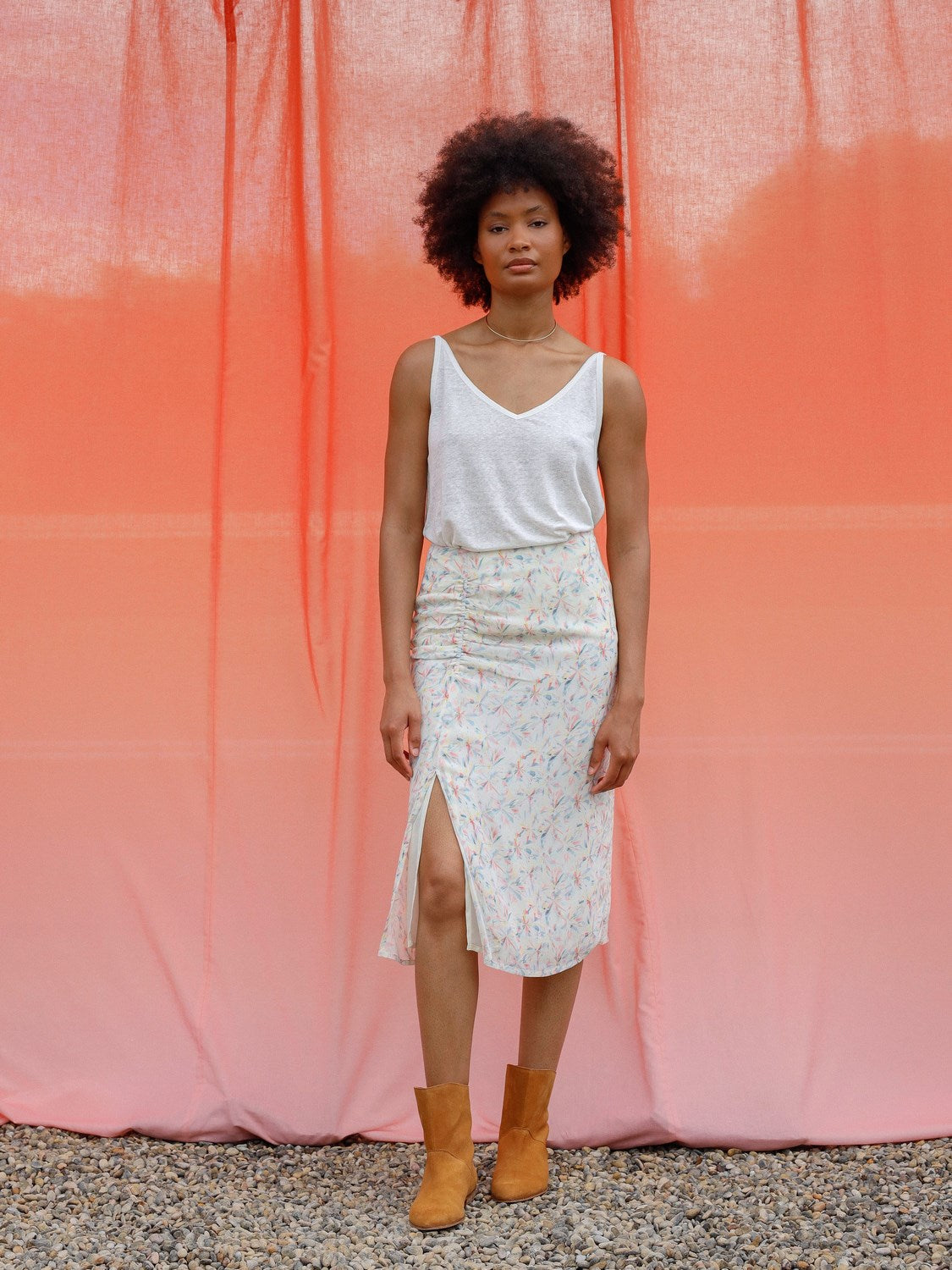 FALDA FRUNCIDA GEORGETTE