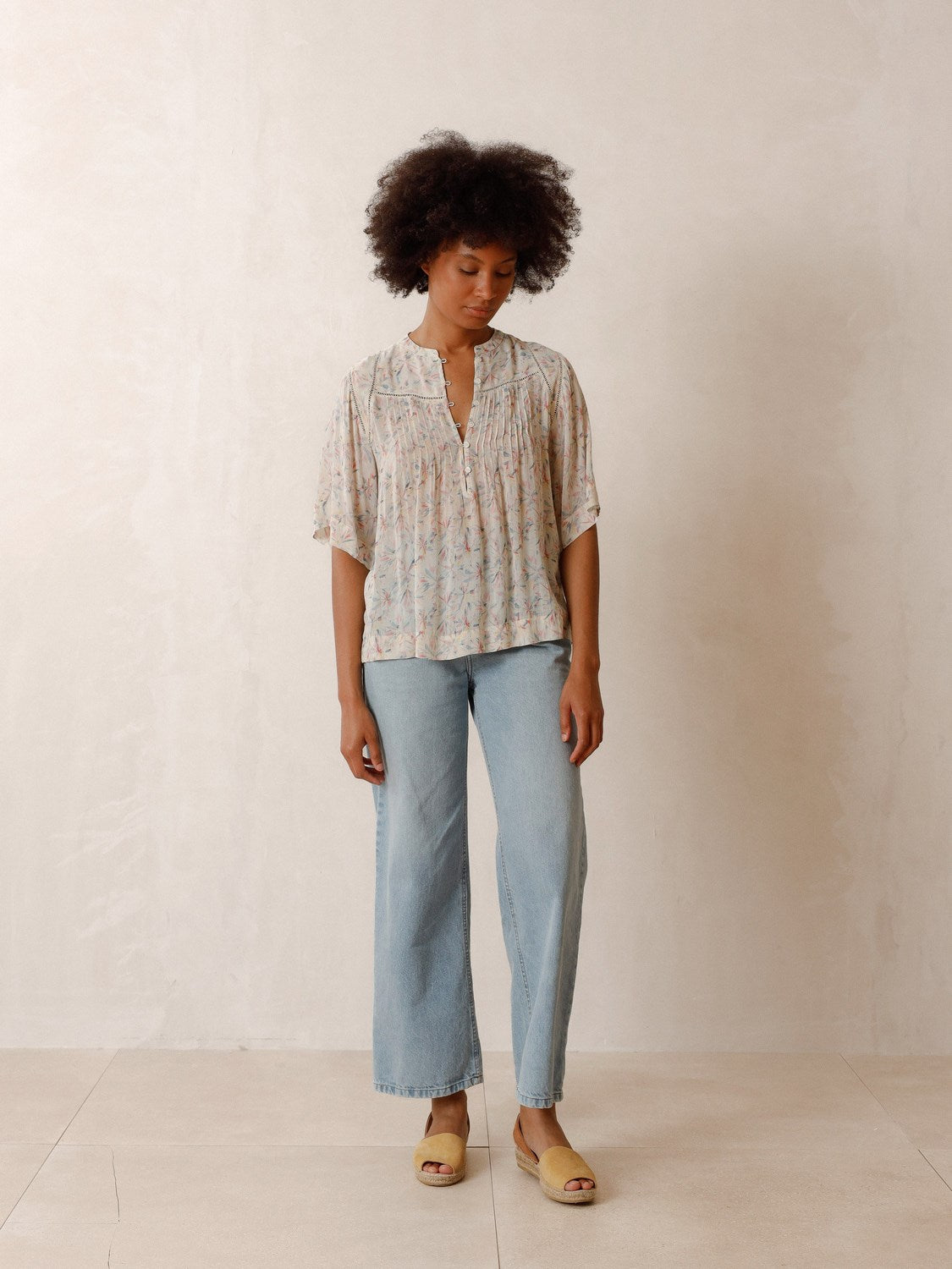 CHEMISE PLISSÉE EN GEORGETTE