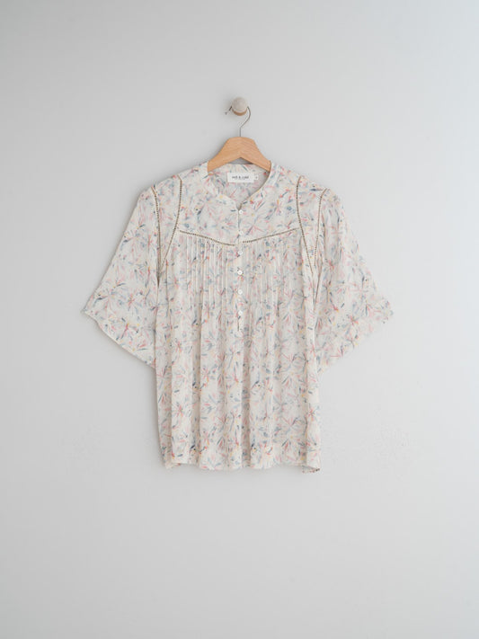 CHEMISE PLISSÉE EN GEORGETTE