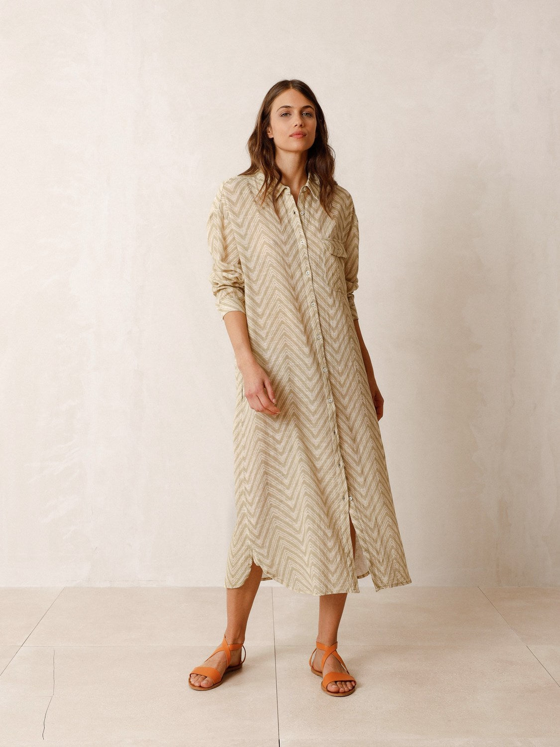 VESTIDO CAMISERO TEXTURA