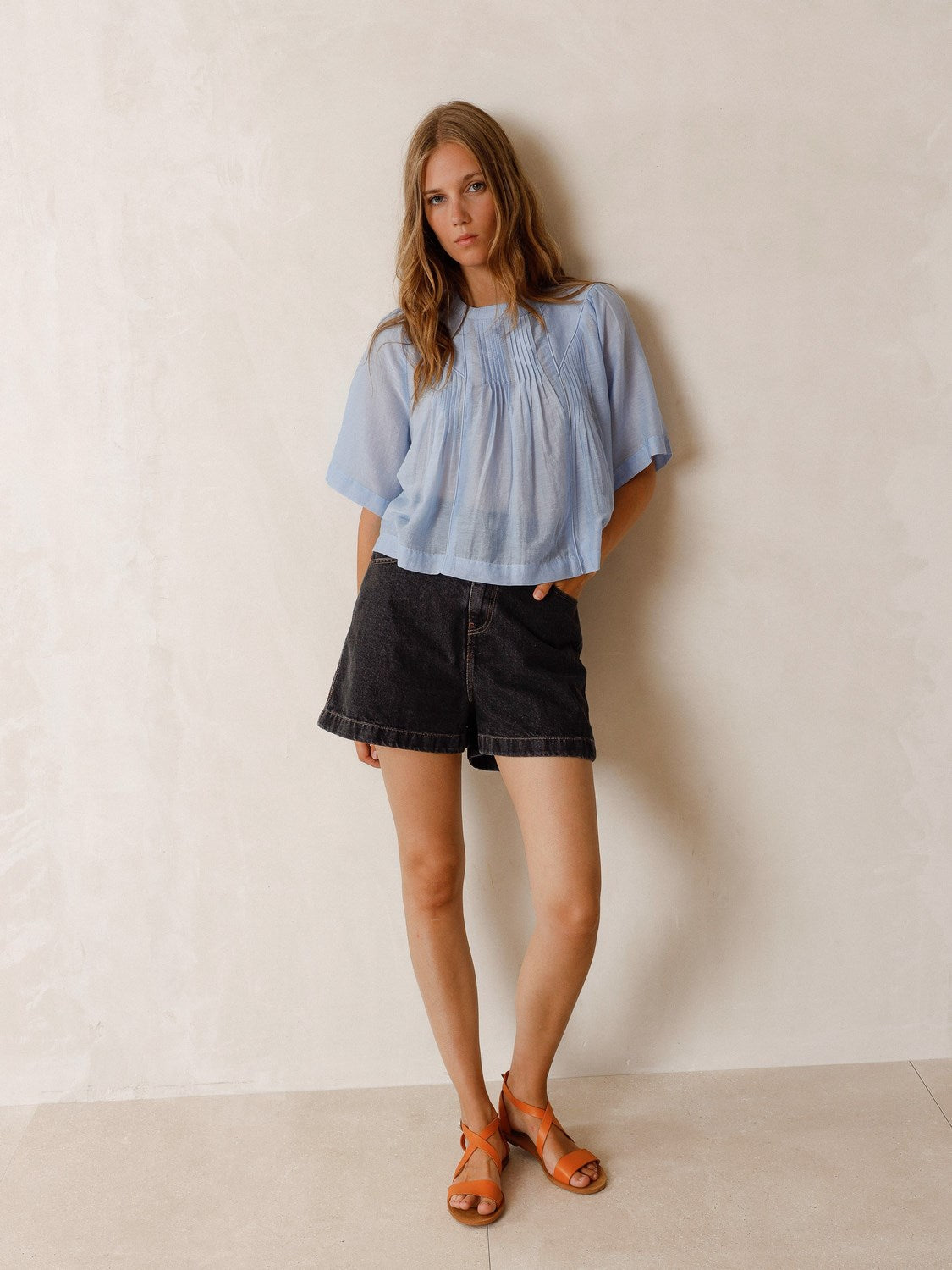 FLUO PLEATED BLOUSE