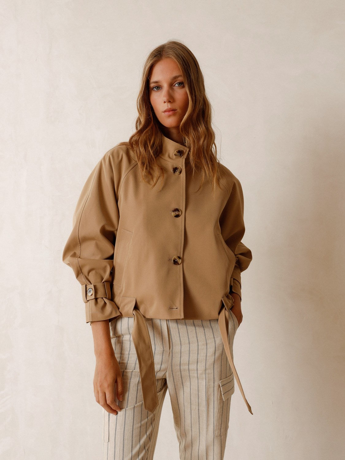BOMBER JACKET WITH LACE UP