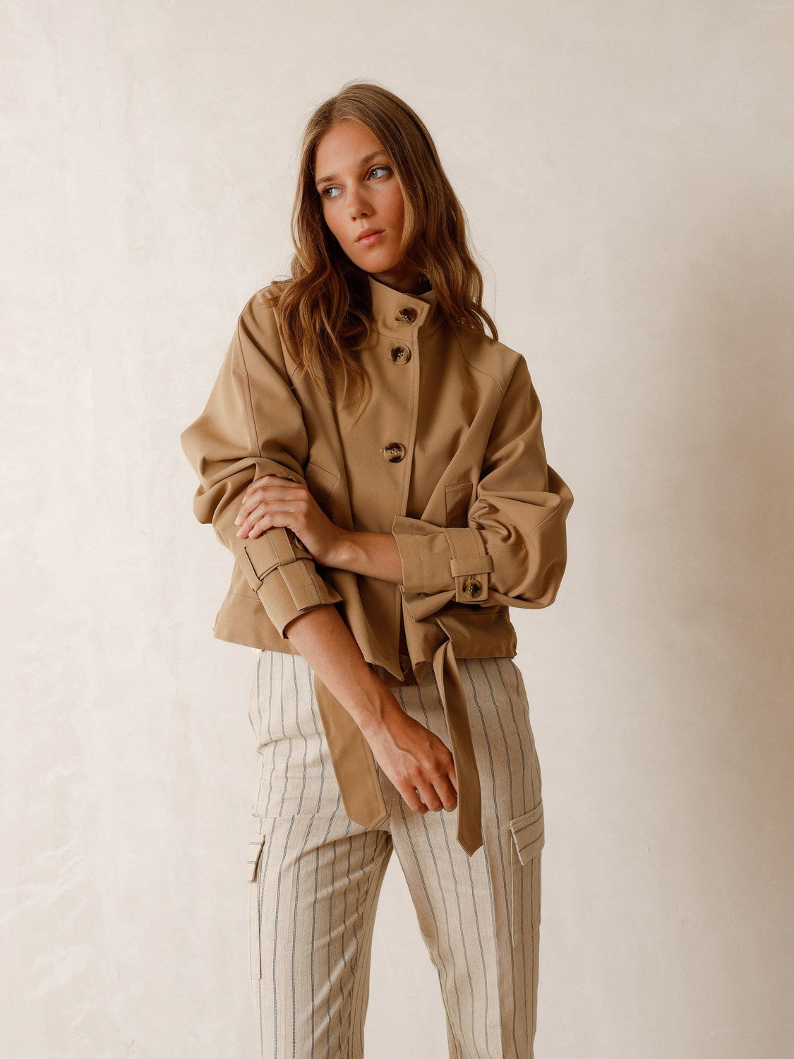 BOMBER JACKET WITH LACE UP