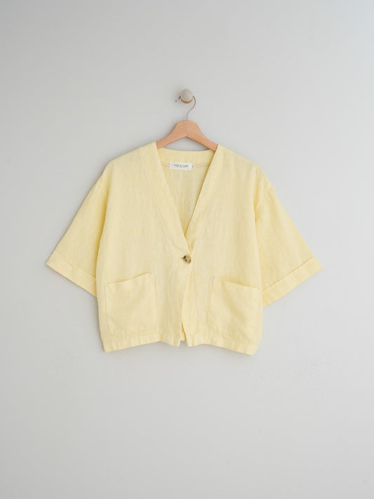 SOBRECAMISA CROP LINO