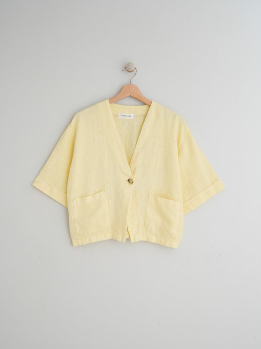 SOBRECAMISA CROP LINO