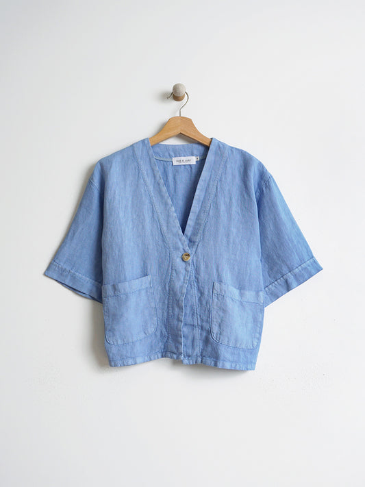 SOBRECAMISA CROP LINO
