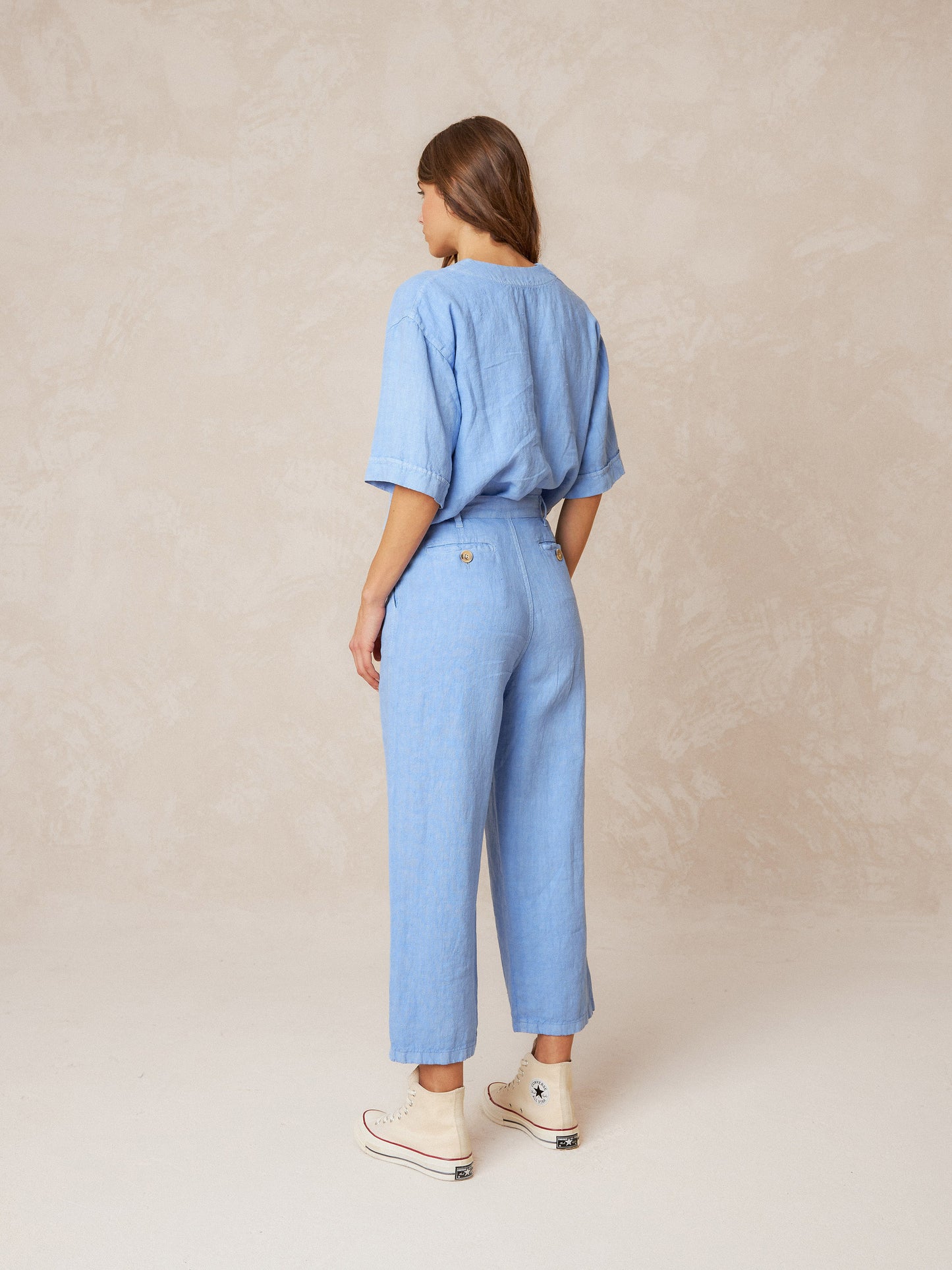 PANTALÓN CROP LINO