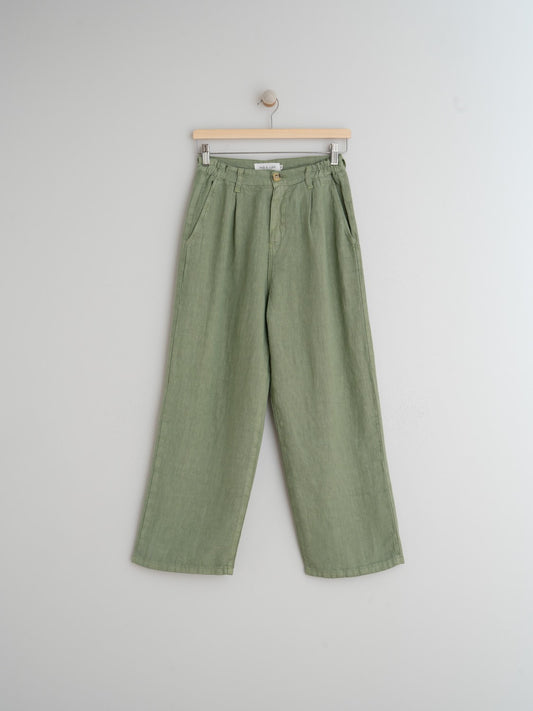 PANTALÓN CROP LINO