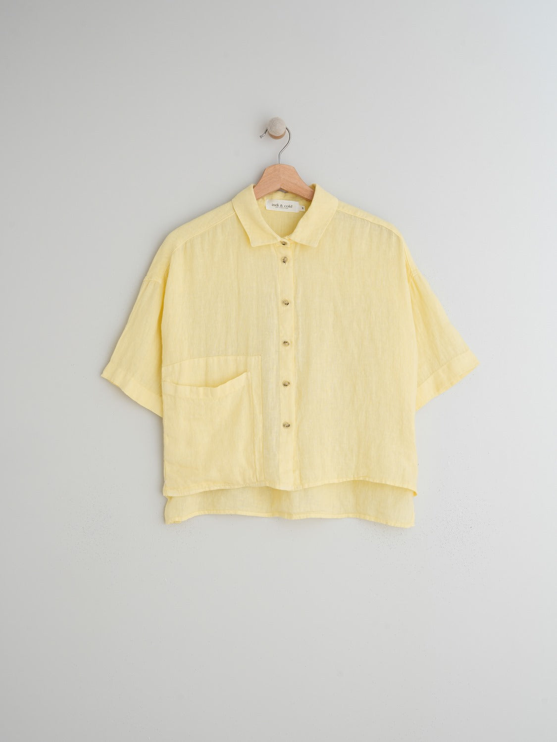 CROP LINEN SHIRT