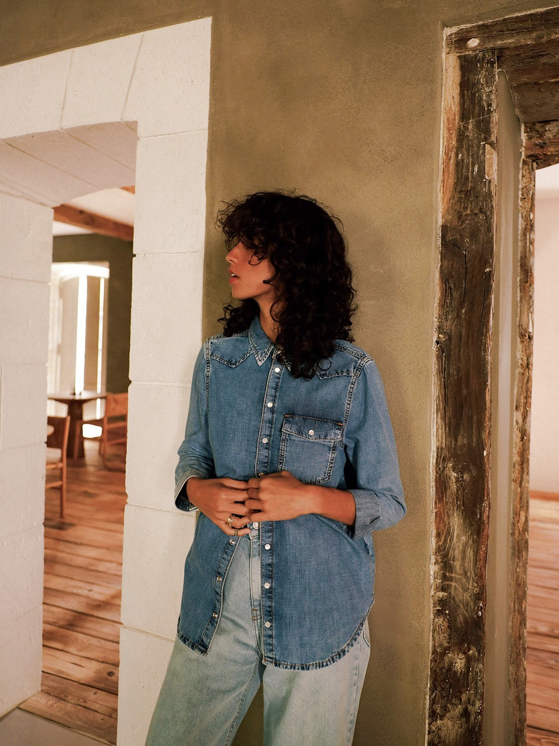 Retro denim shirt