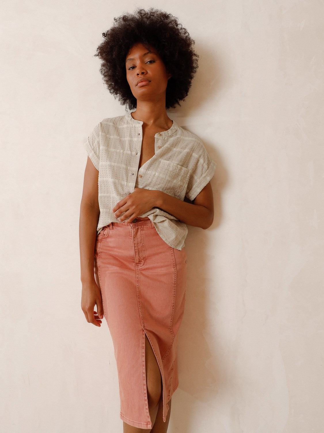 FALDA LAPIZ DENIM