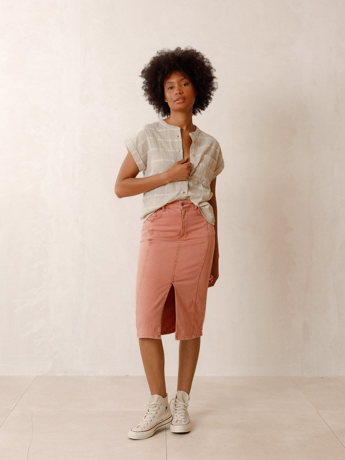 FALDA LAPIZ DENIM