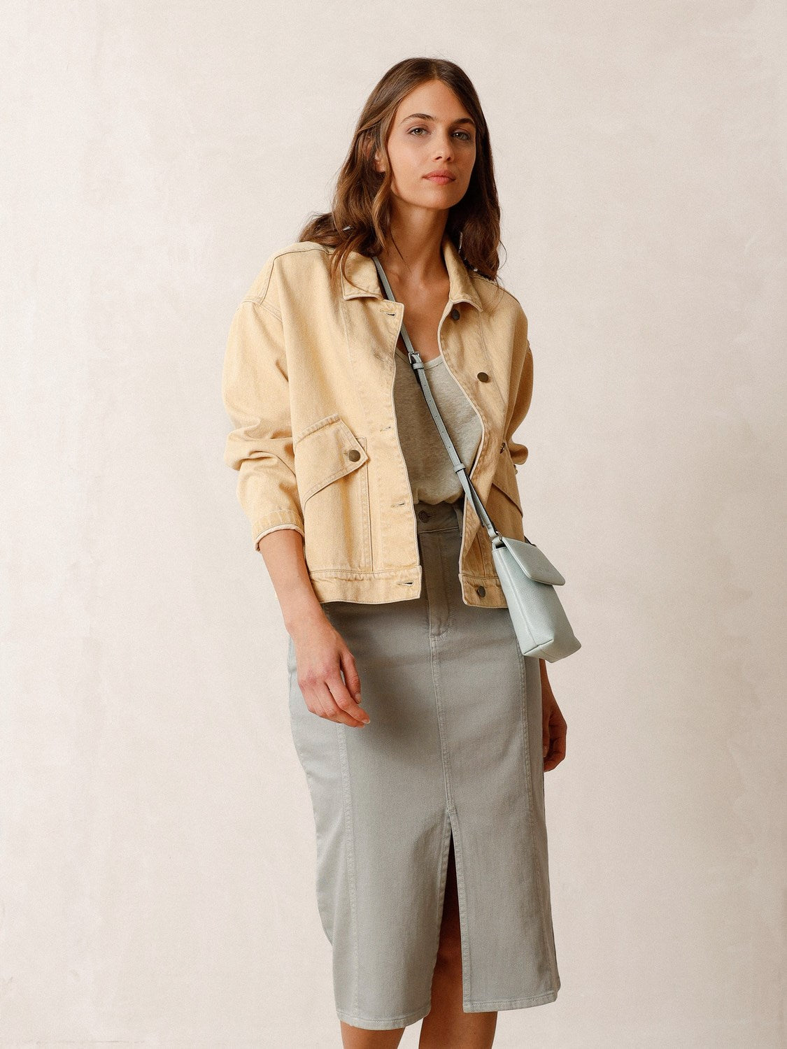 FALDA LAPIZ DENIM