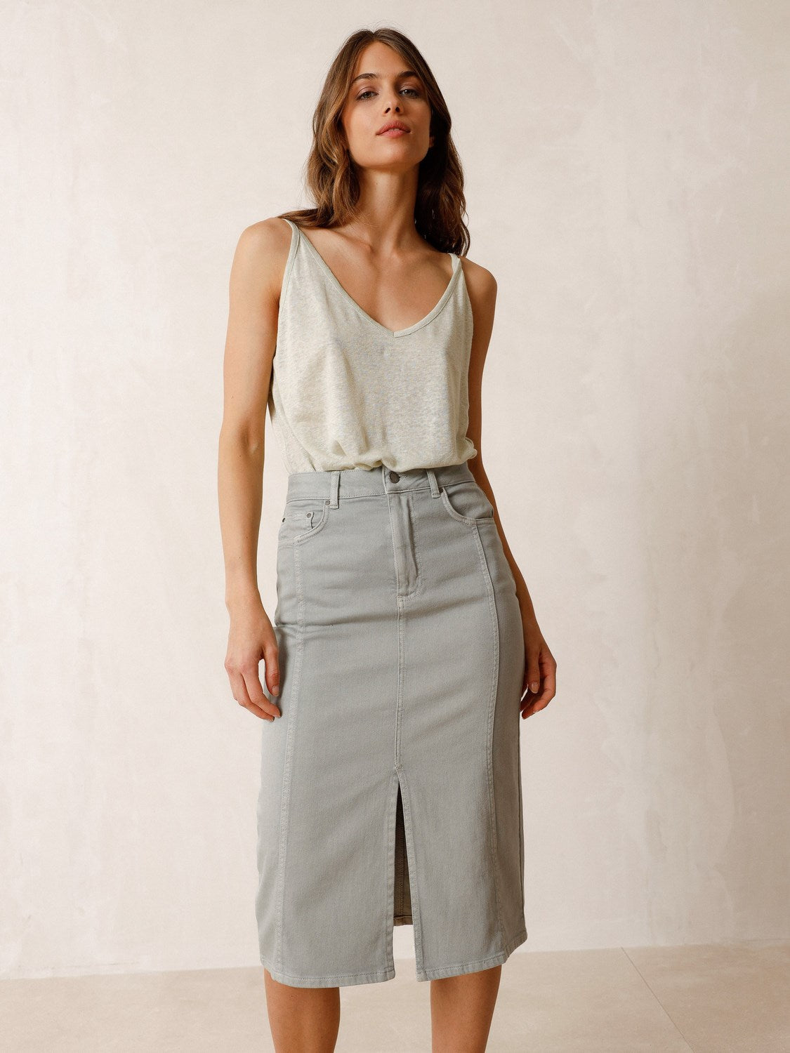 FALDA LAPIZ DENIM