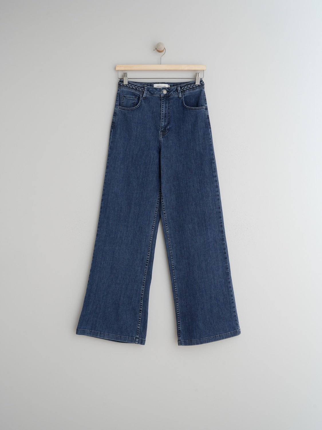 BRAIDED DENIM PANTS