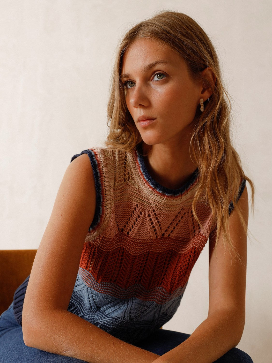 GILET CROCHET MULTICOLORE