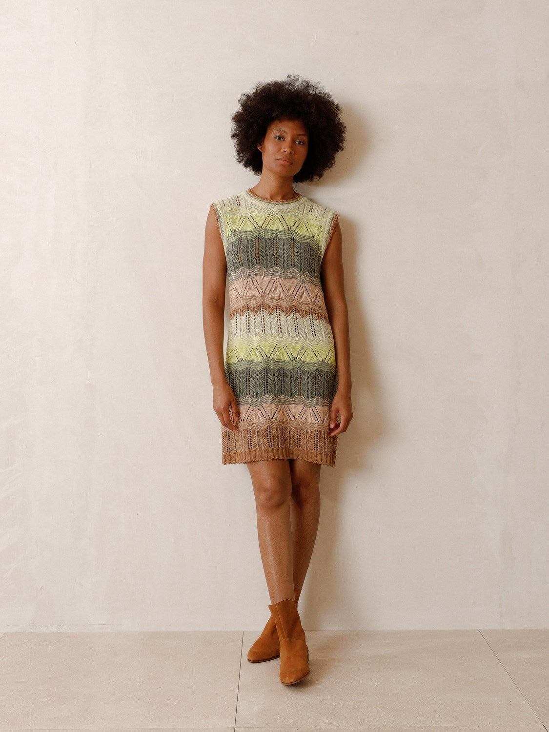 VESTIDO CROCHETTE MULTICOLOR