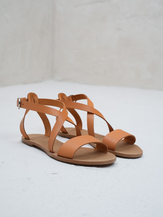 SANDALIAS CRUZADAS PIEL