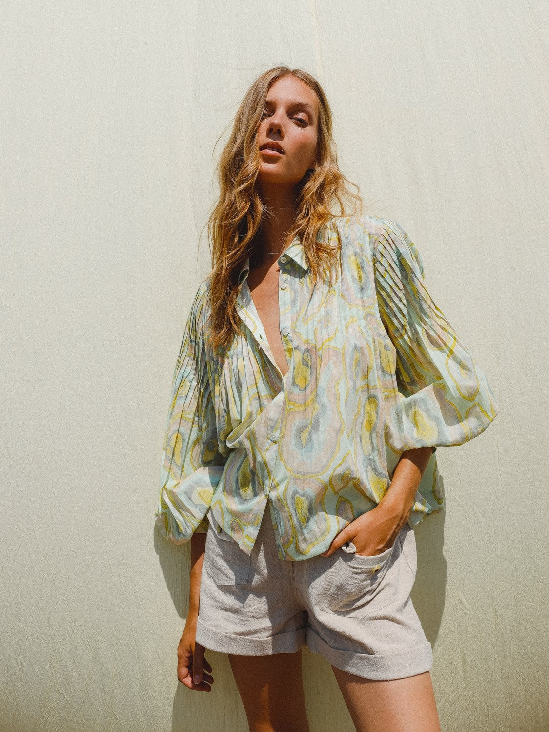 CHEMISE PLITS GEODES