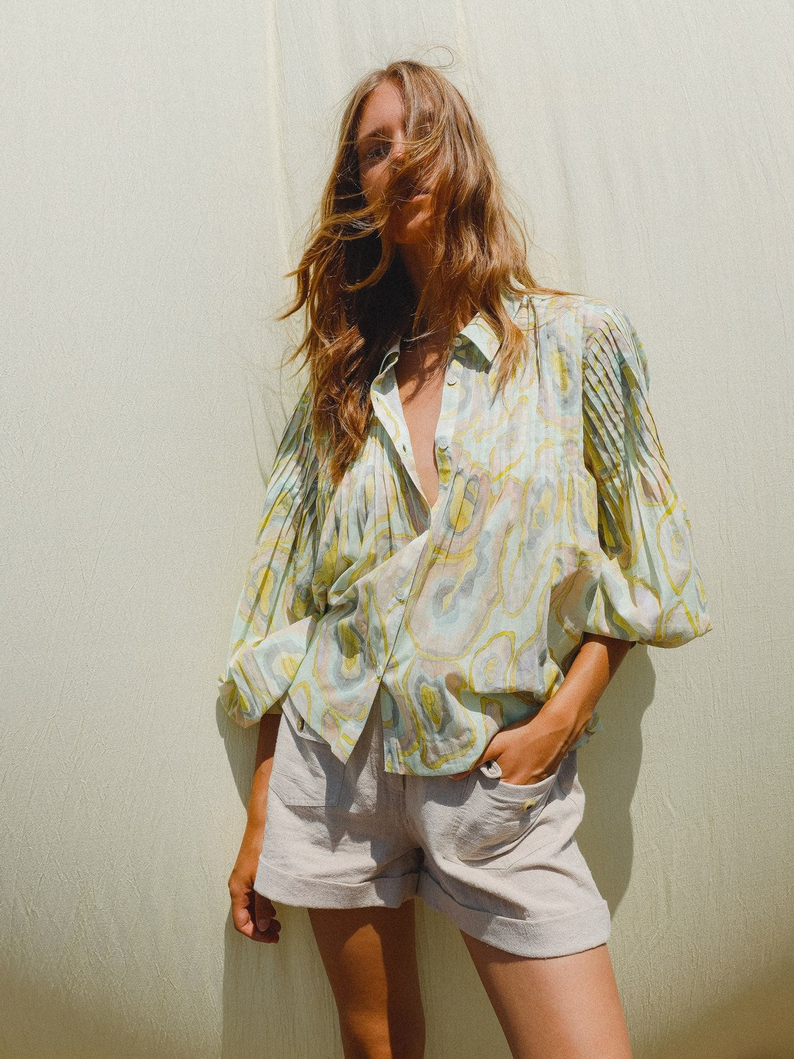 CHEMISE PLITS GEODES
