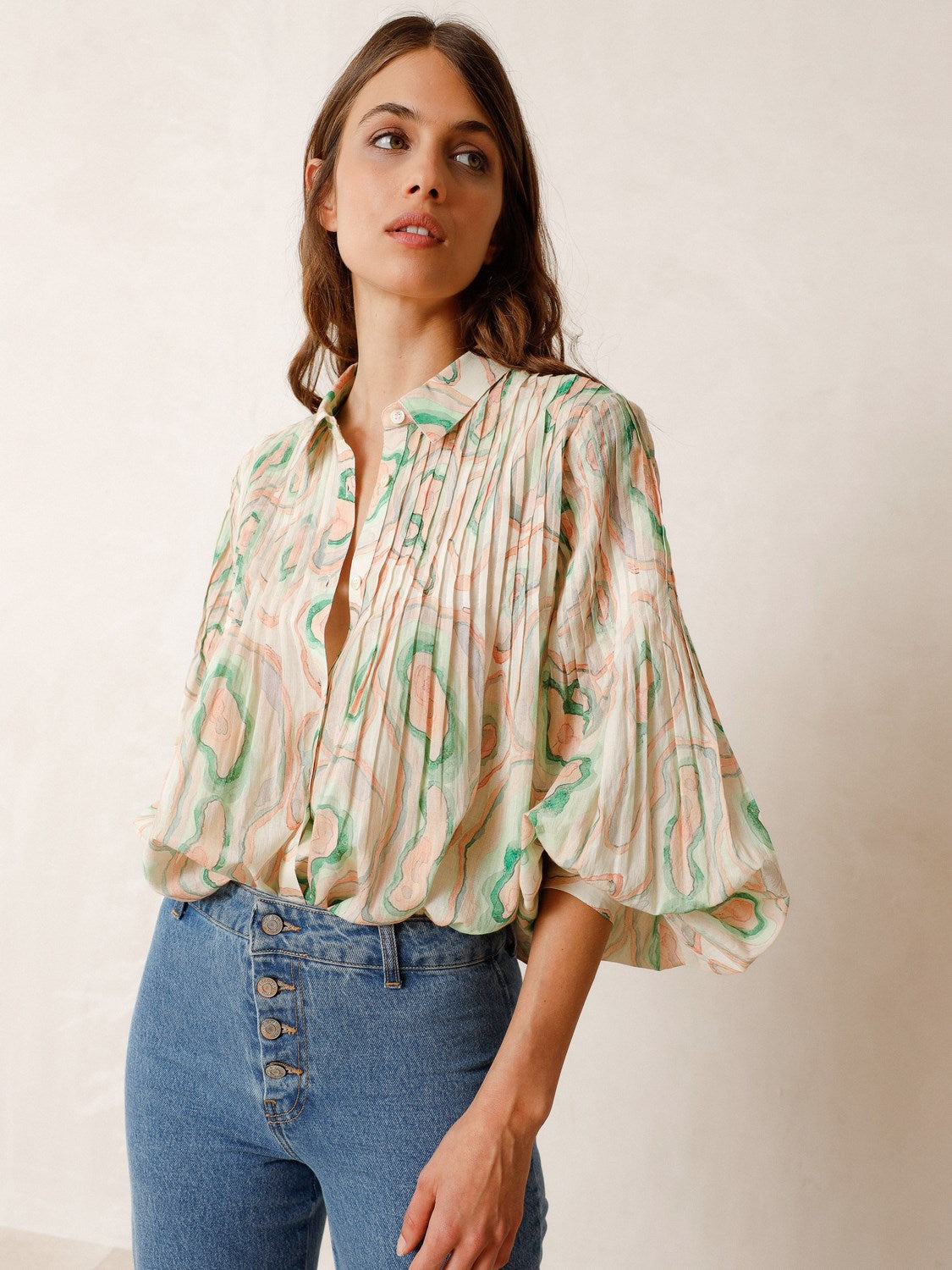 CHEMISE PLITS GEODES