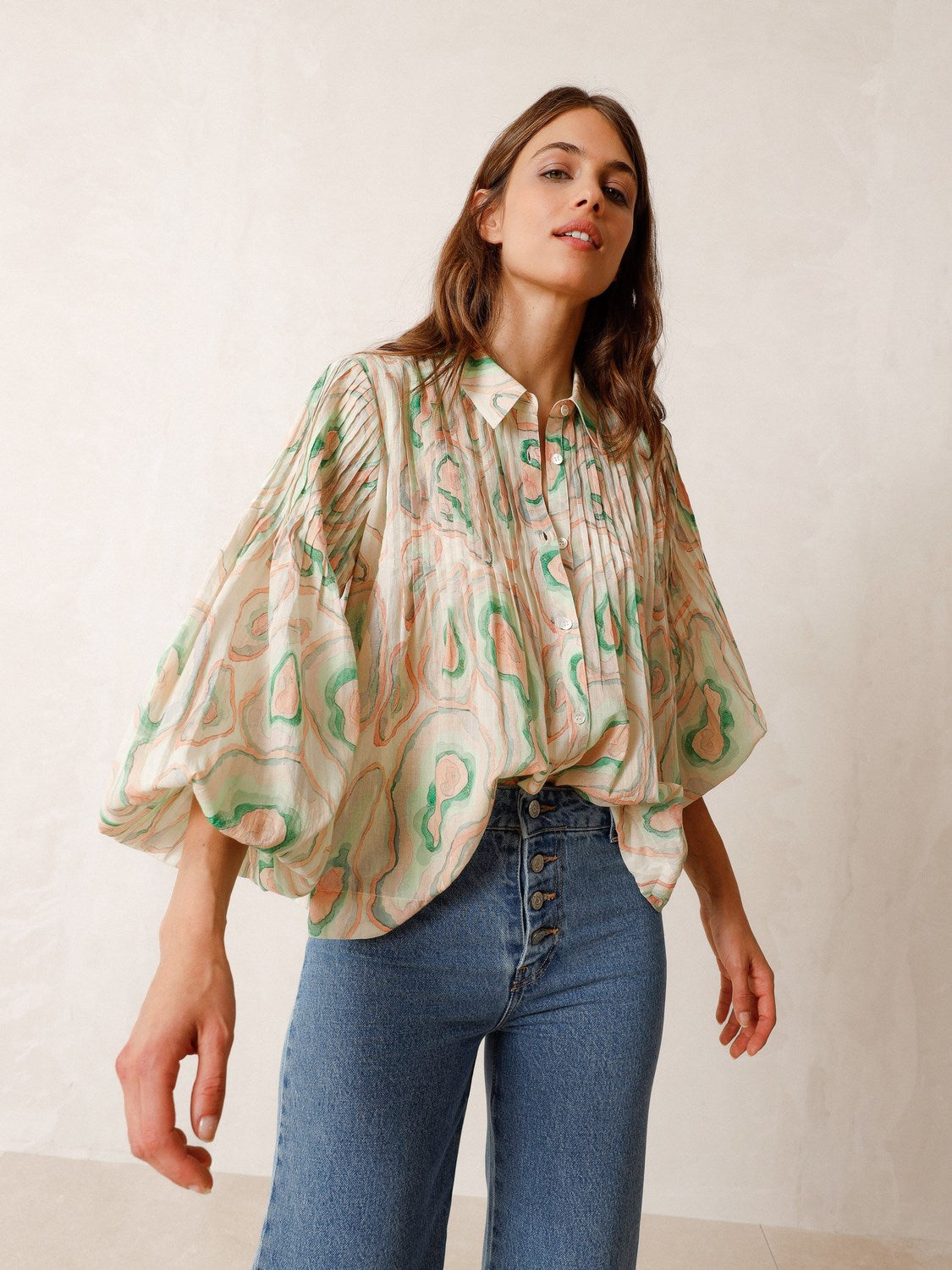 CHEMISE PLITS GEODES