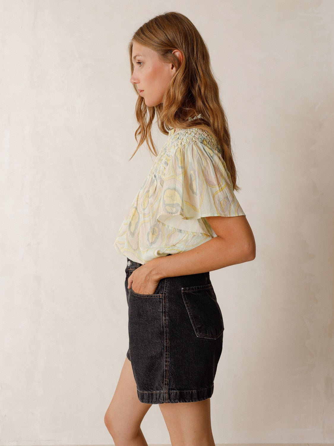 GEODES PRINT BLOUSE