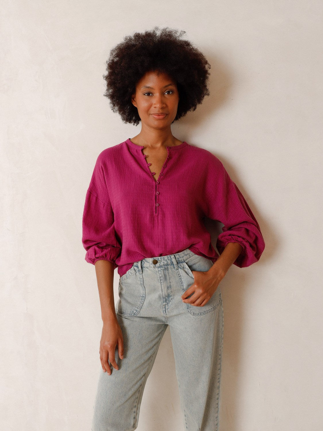 BLOUSE À MANCHES FLUIDES