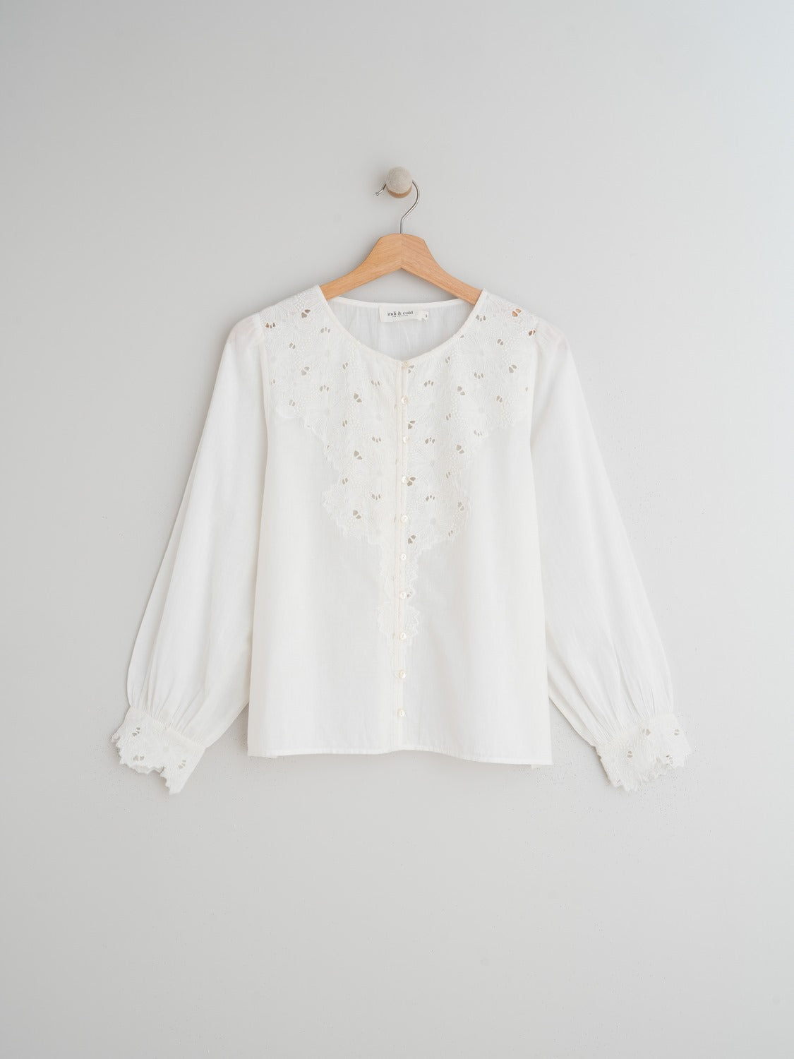 CUT OUT EMBROIDERY SHIRT