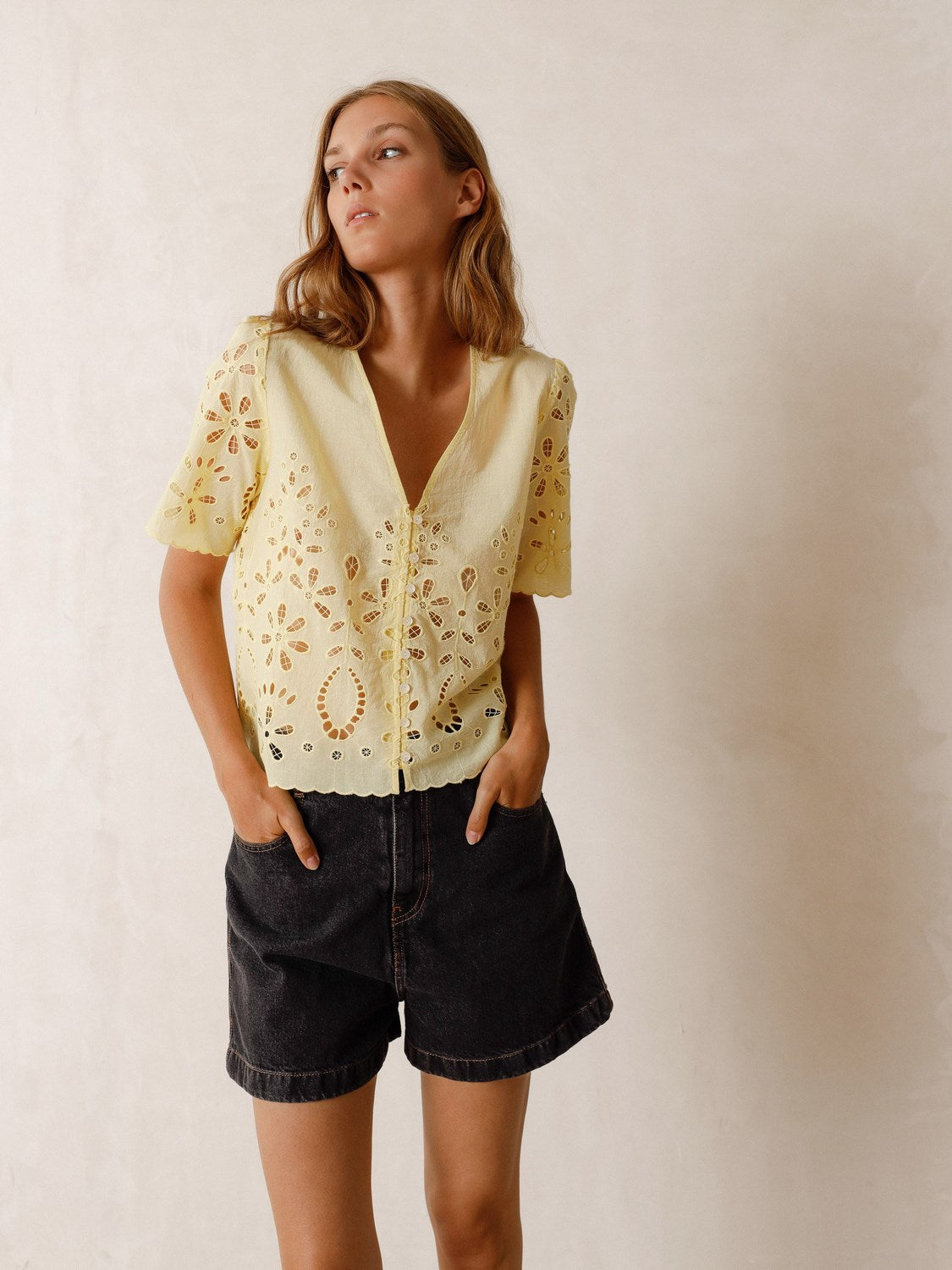 SHIRT WITH EMBROIDERED DETAILS
