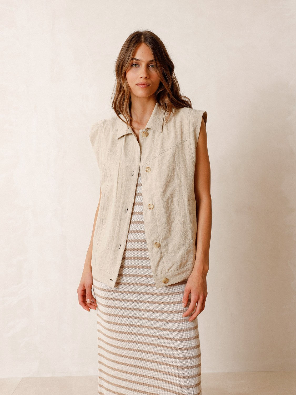 RUSTIC LINEN VEST