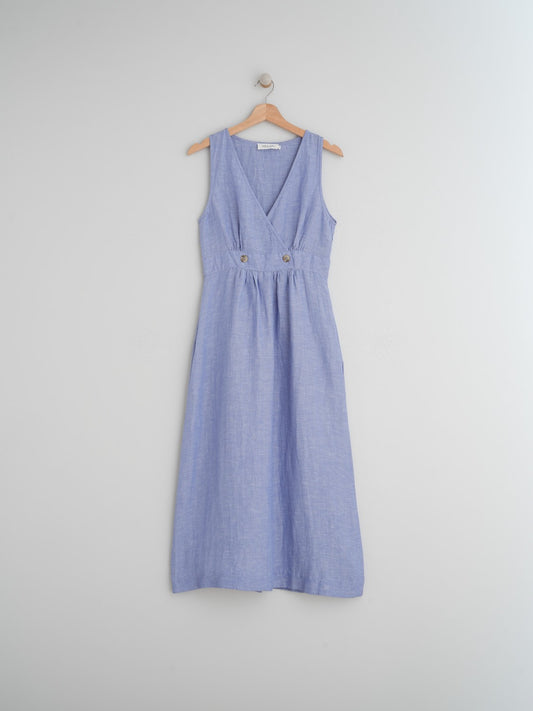 VESTIDO CRUZADO LINO
