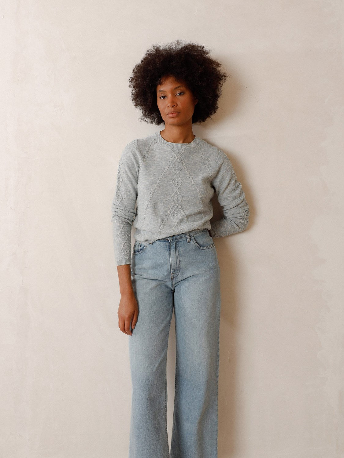 PULL EN MAILLE MÉLANGE