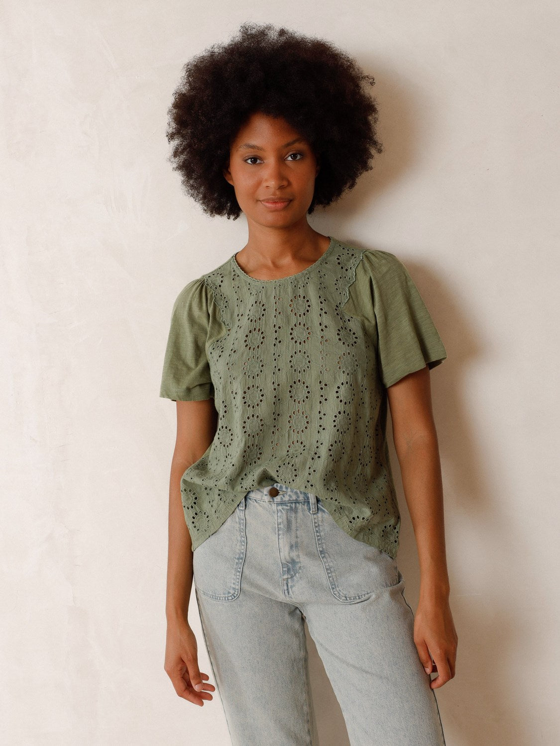 CAMISETA CORTA COMBINADA