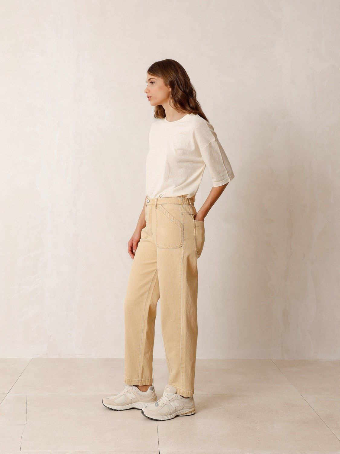 Retro denim pants