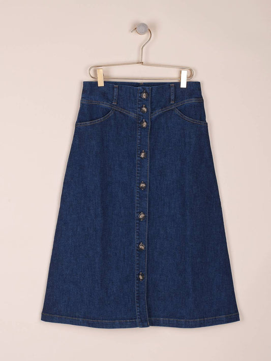 FALDA DENIM BOTONES