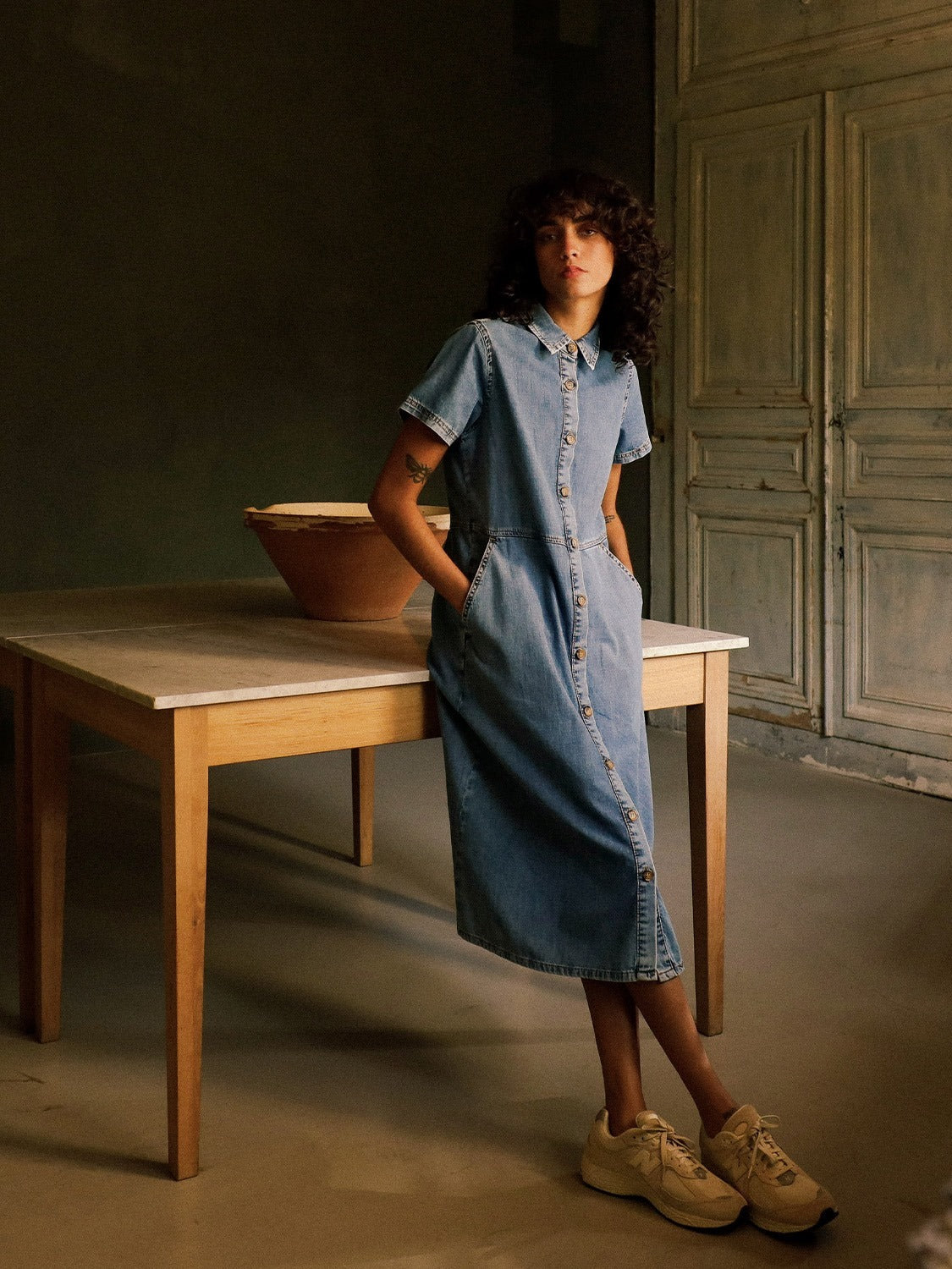VESTIDO CAMISERO DENIM