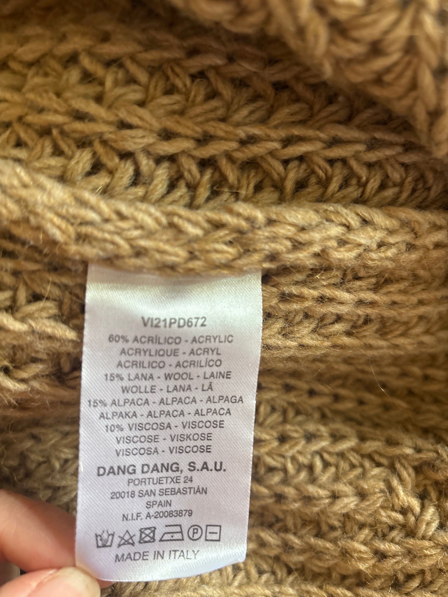 CHAQUETA LARGA GRUESA CON LANA Y ALPACA