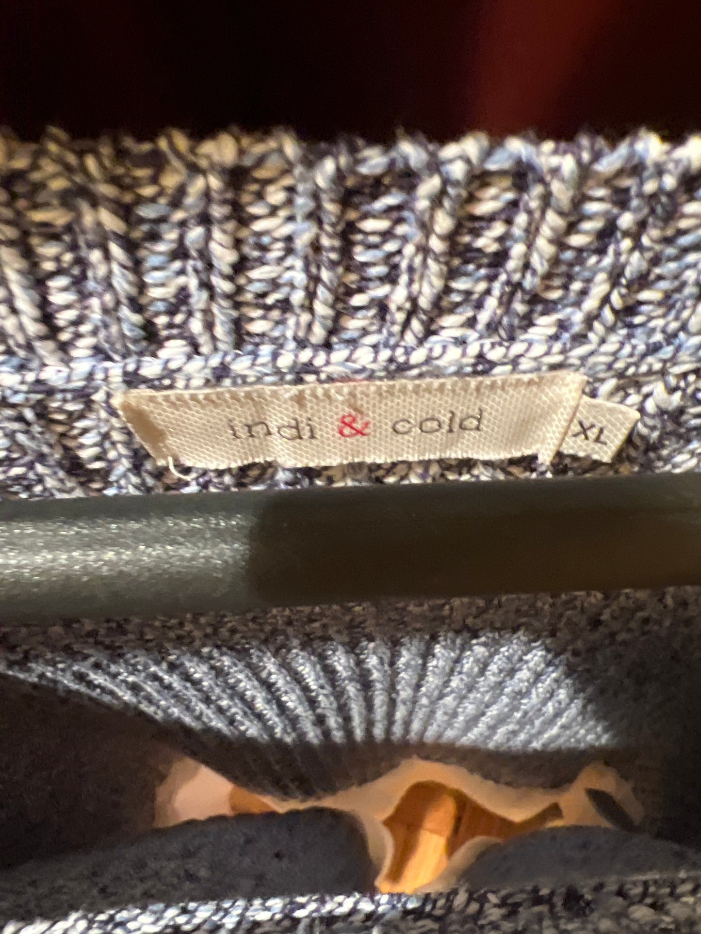 Heathered blue sweater