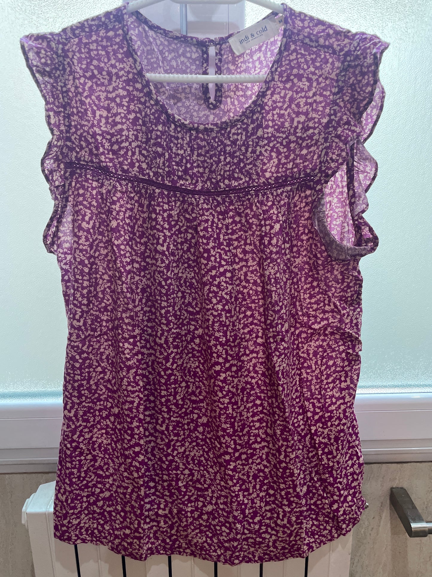 Fuchsia floral blouse