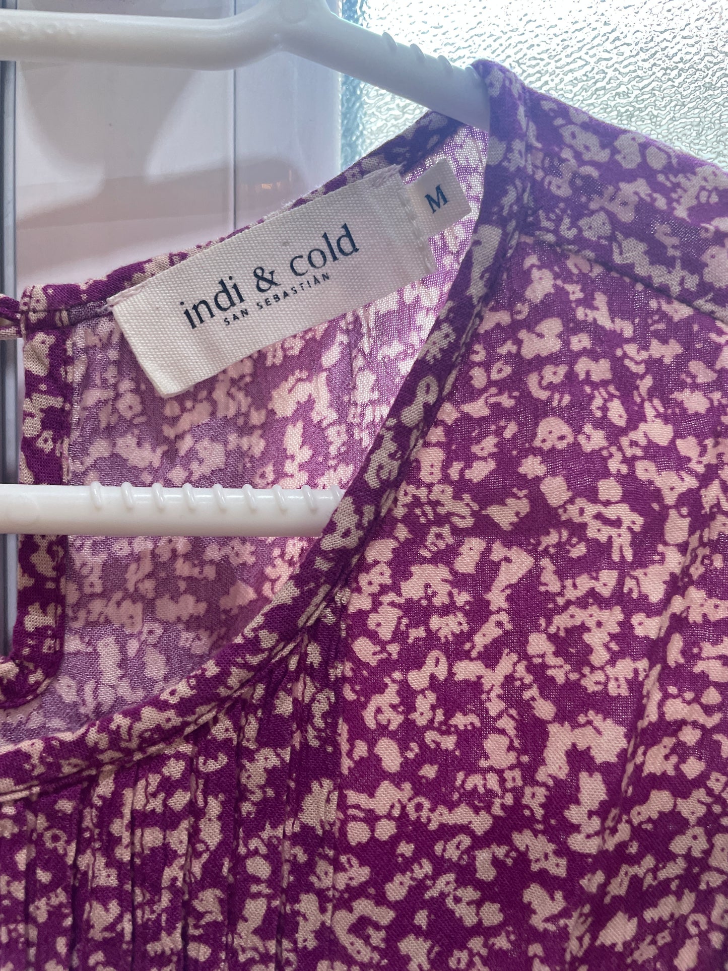 Fuchsia floral blouse