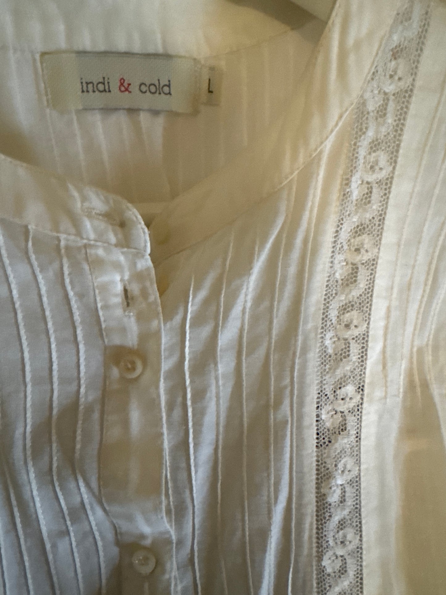 Camisa larga color crudo